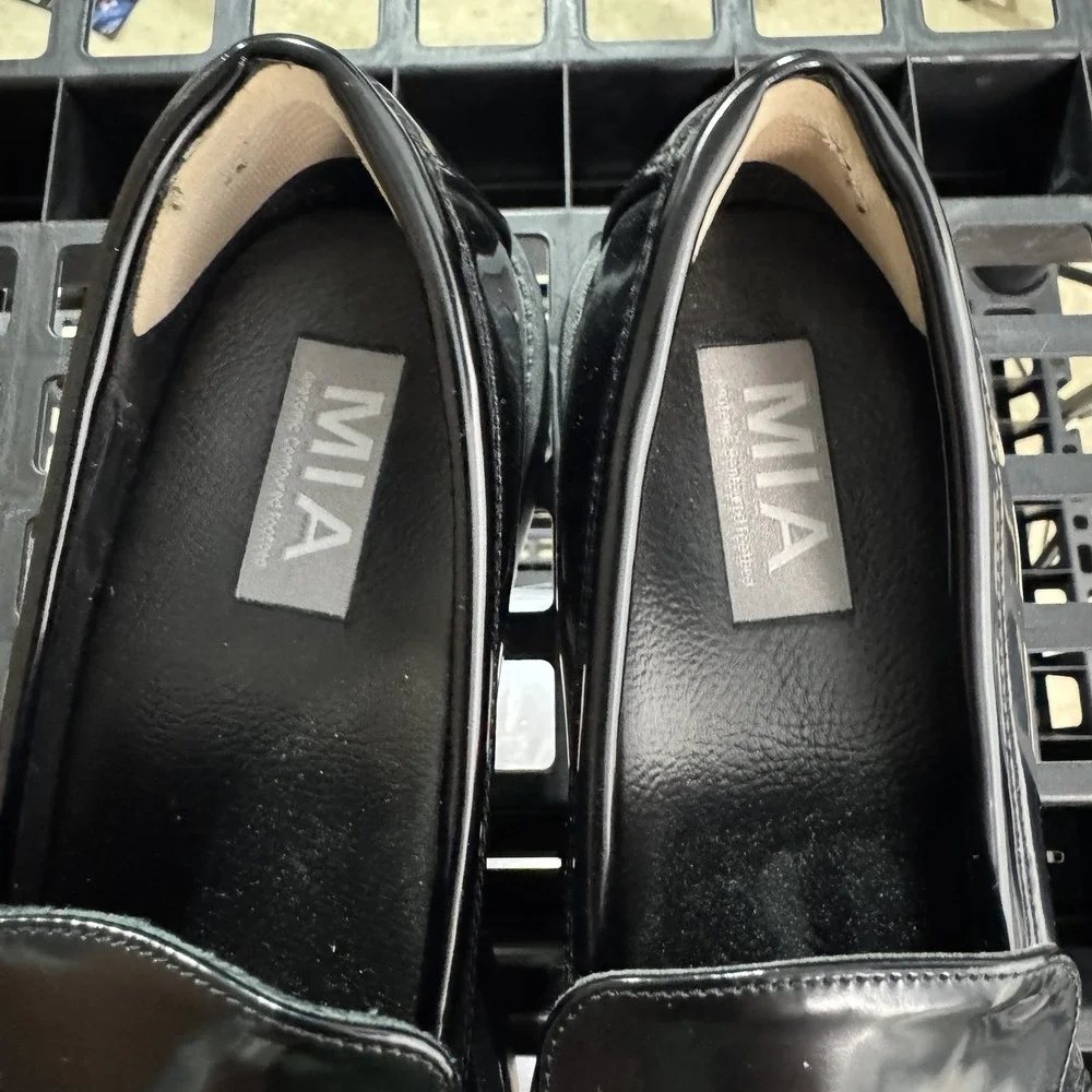 MIA Shoes Womens Size 6.5 Loafer‎ Platform Slip On Chunky Sole Y2K Faux Leather
